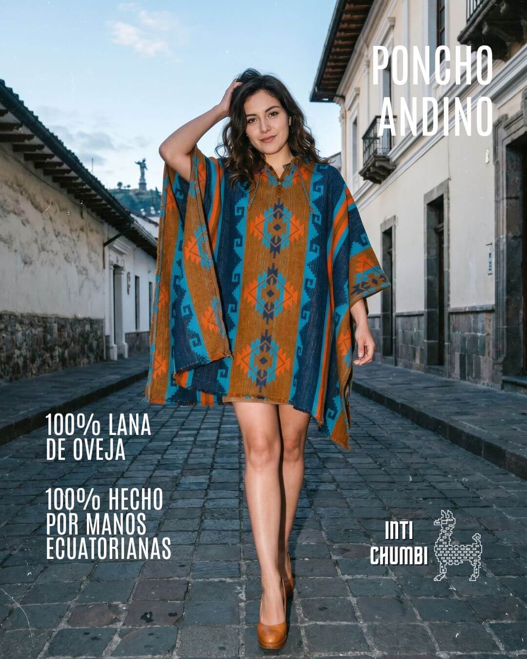 Poncho Andino de Lana de Oveja